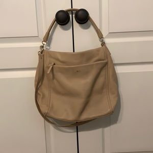 Kate Spade neutral cross body pebbled leather bag